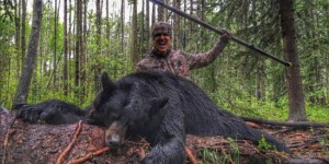 Un chasseur tue un ours avec une lance, la vidéo choque le Canada