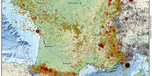 Carte des séismes en France depuis 1962 : 38 000 tremblements de terre localisés