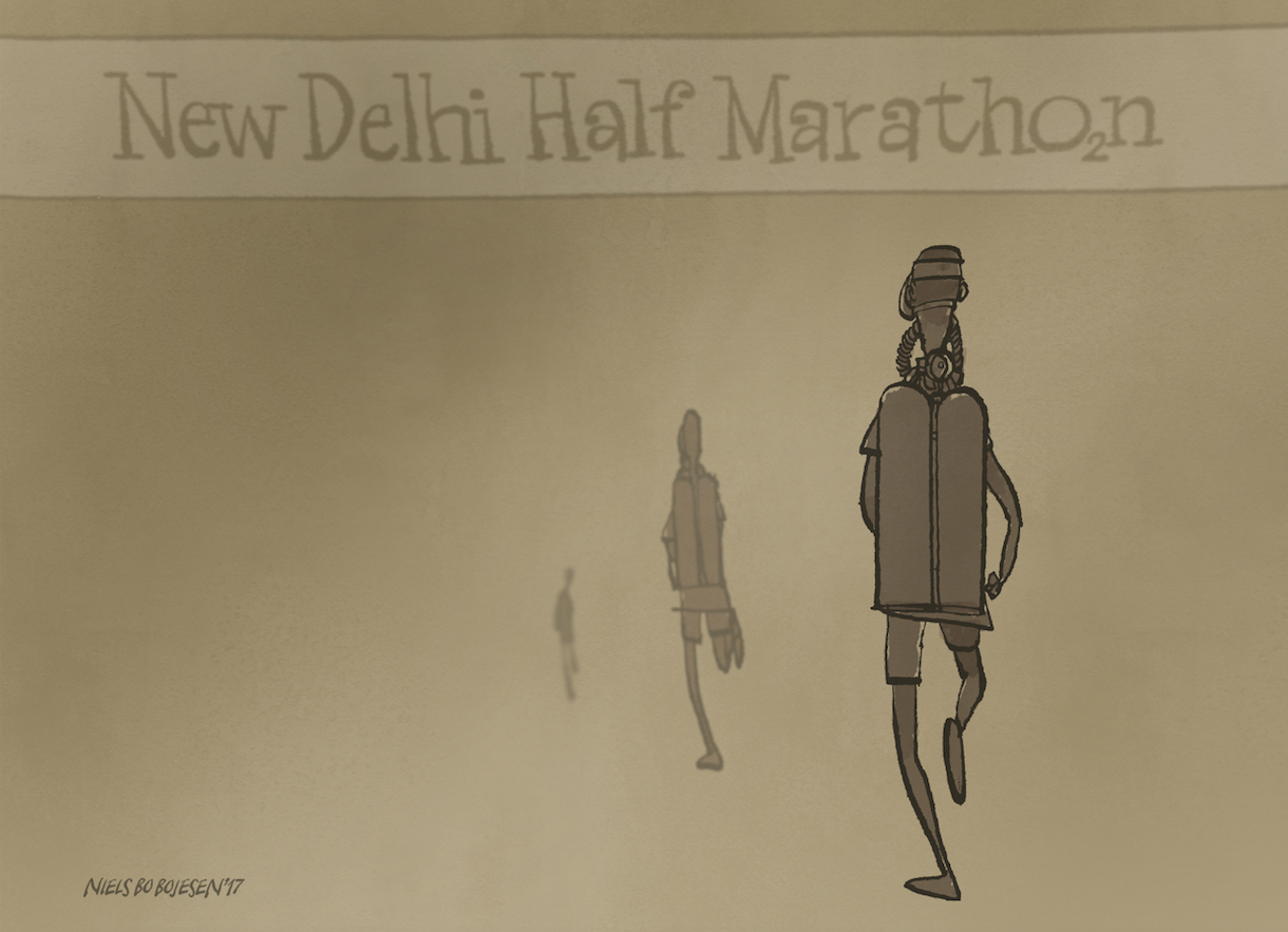 À Delhi, un semi-marathon malgré la pollution