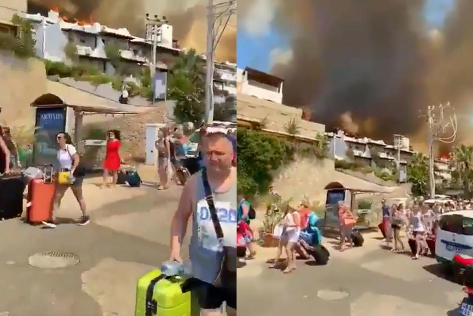 En Turquie, des touristes évacués par bateau en raison des incendies