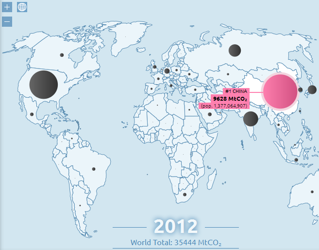 Pollution : la carte du monde interactive des émissions de CO2