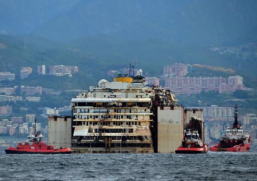 VIDEO. Le Concordia est entré sans accrocs dans le port de Gênes
