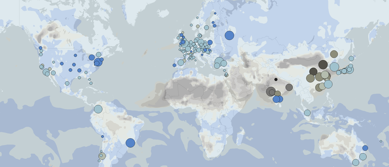 Pollution : une carte du monde en temps réel