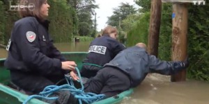 VIDEO. Inondations : quand trois policiers deviennent les stars du Web