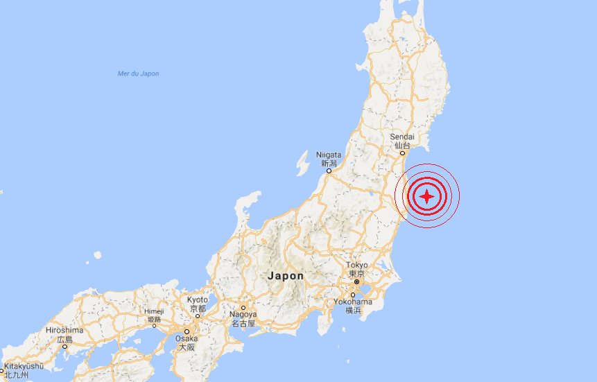 Japon : séisme de magnitude 7,3 au large de Fukushima, alerte au tsunami