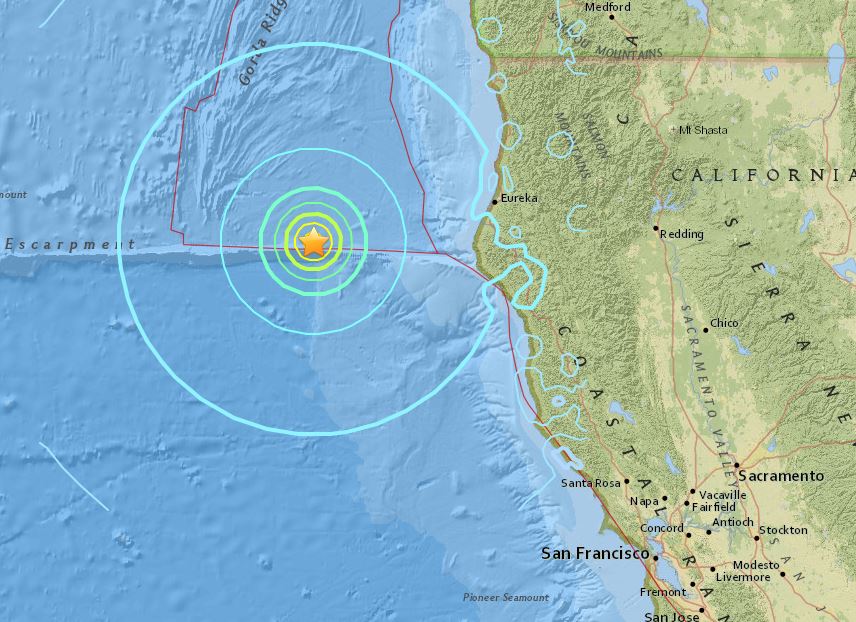 Puissant séisme au large des côtes californiennes