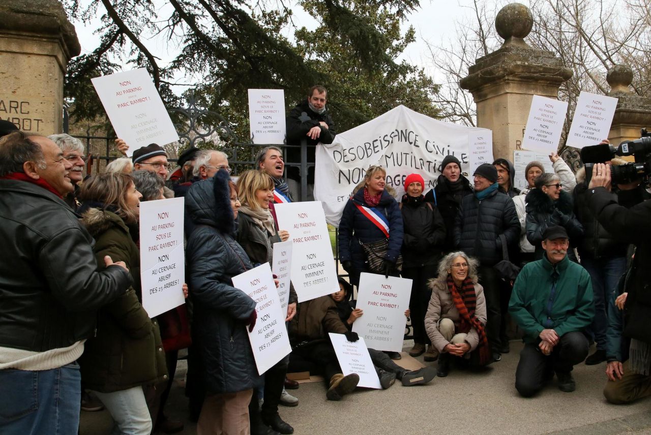 Aix-en-Provence : ils veulent sauver les arbres du parc