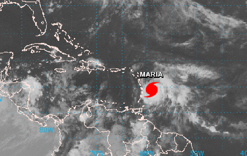 L'ouragan Maria se renforce, Guadeloupe et Martinique en alerte et menacées