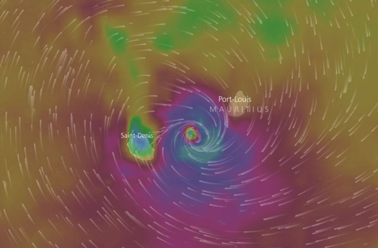 L’oeil du cyclone Berguitta devrait passer sur l’île de La Réunion et l’île Maurice
