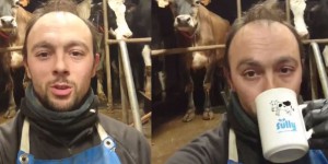 Un agriculteur promet un don de 3000 litres de lait si sa vidéo fait le buzz