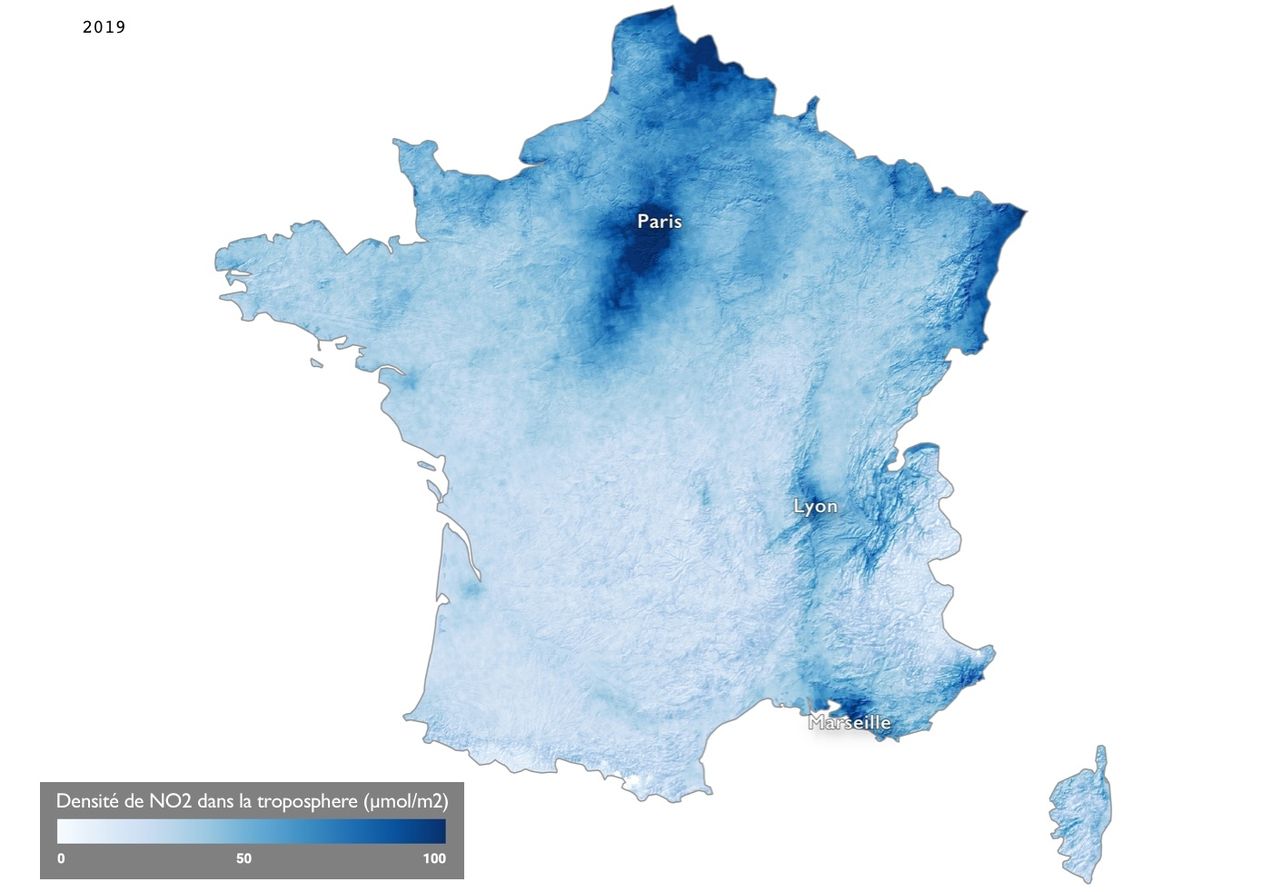 Pollution de l’air : visualisez l’impact du confinement dans les grandes villes de France