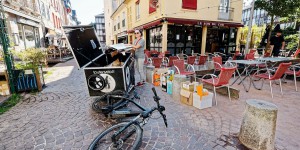 À Rouen, les cartons ne sont plus ramassés en camion mais en vélo-cargo