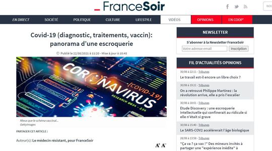 'Stop aux menaces de France Soir et au harcèlement des porteurs de la parole scientifique'