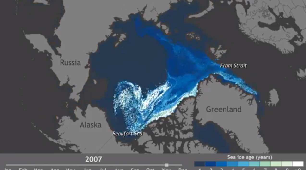 
    25 ans de fonte des glaces en Arctique en une minute  
