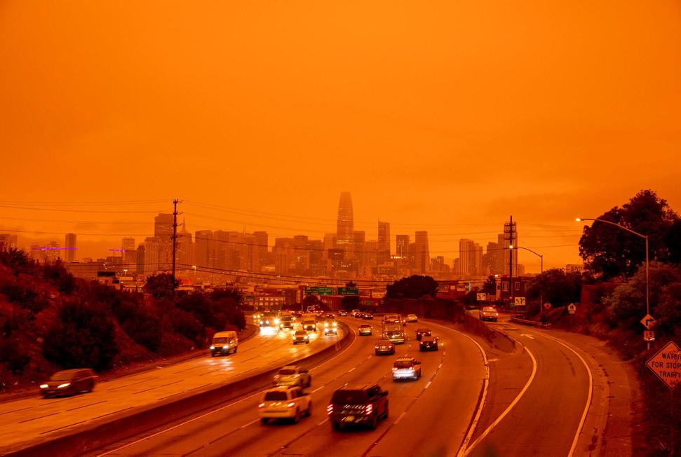 Le ciel de San Francisco vire à l'orange à cause de gigantesques incendies