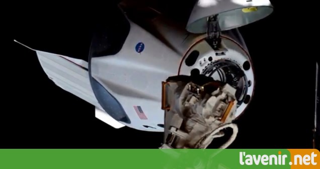 VIDÉO | La capsule de SpaceX avec deux astronautes à bord s’est amarrée à l’ISS 