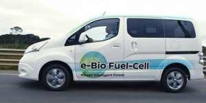 Un Nissan e-NV200 à pile à combustible au bioéthanol