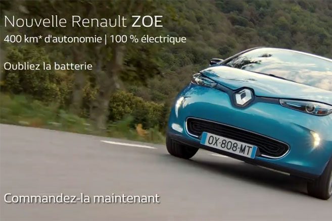 Pub TV Renault Zoé ZE 40 : il est temps d’oublier la batterie !