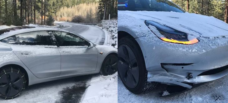 Premier crash pour cette Tesla Model 3