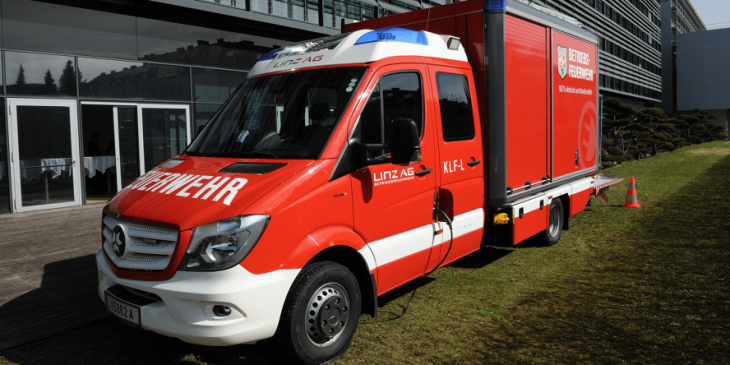 Un véhicule d’intervention électrique pour les pompiers de Linz