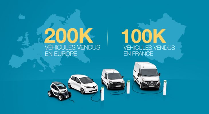 Renault Z.E. : 200.000 véhicules en Europe dont 100.000 en France