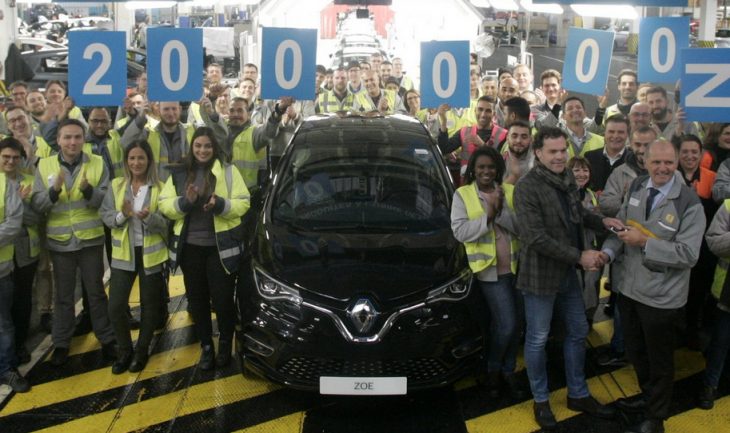 Plus de 200.000 Renault Zoé produites depuis 2013