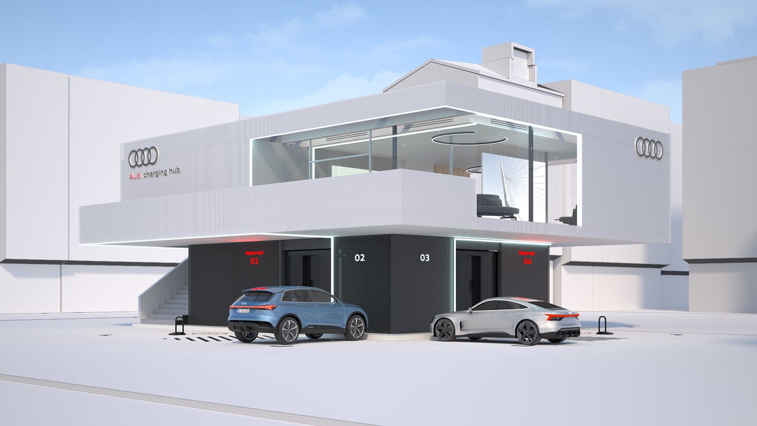 Avec son hub de recharge, Audi imagine la station-service du futur