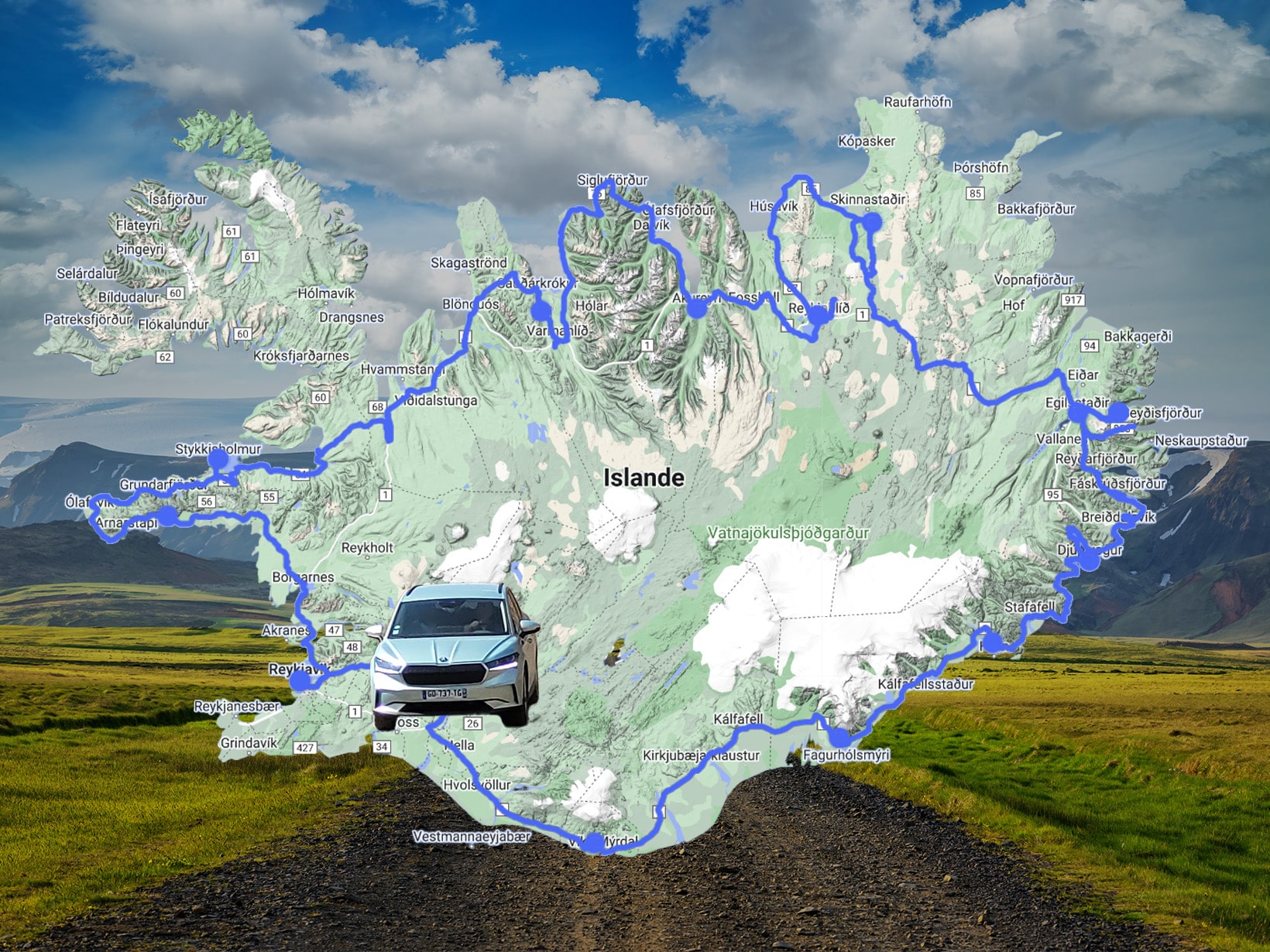 Vos plus beaux roadtrips électriques : l’Islande à portée de bornes
