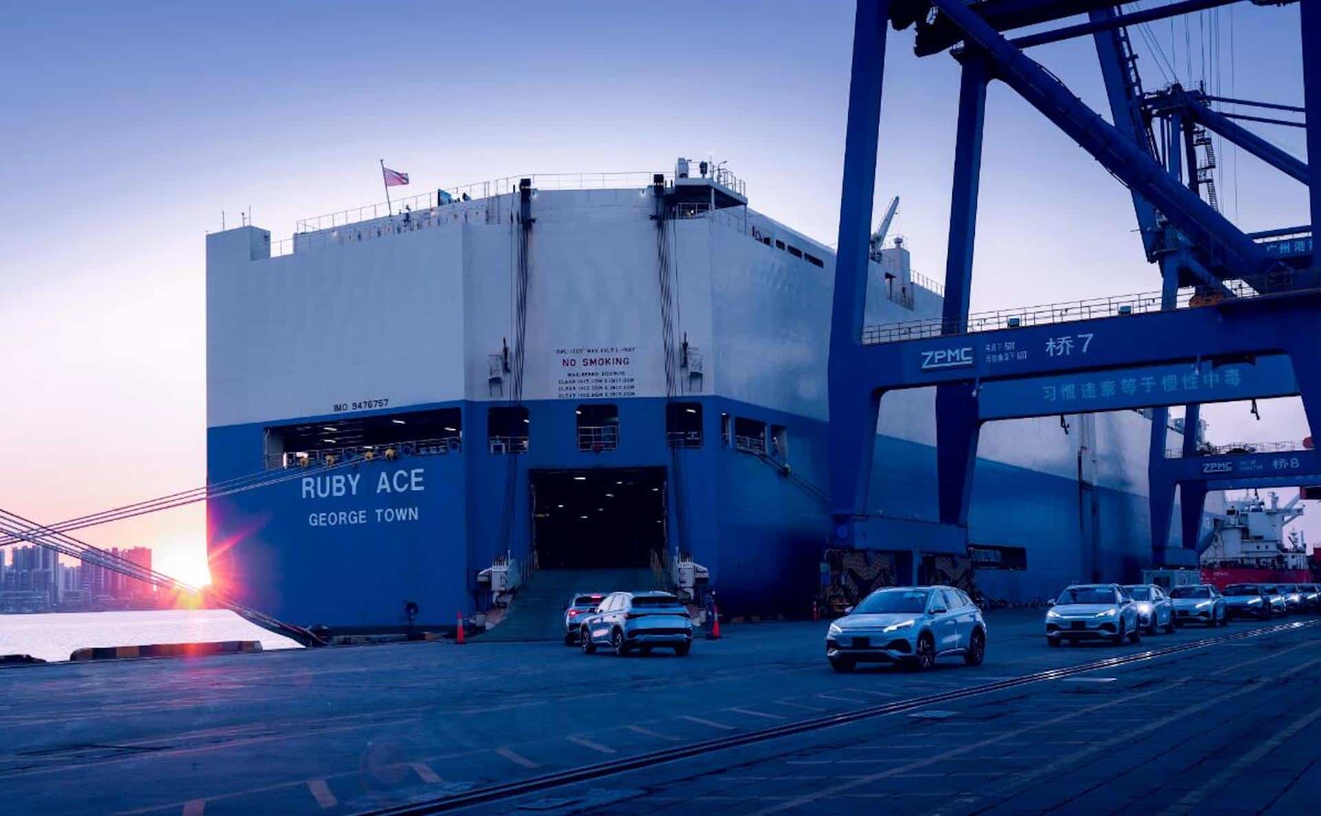 BYD disposera bientôt de navires géants pour envahir l’Europe avec ses voitures électriques