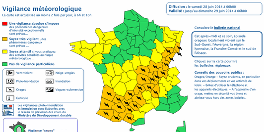 Orages, grêle, vent : 26 départements du sud de la France en vigilance orange