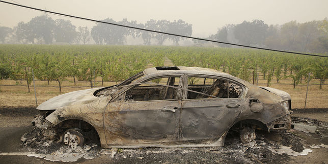 De violents incendies ravagent les régions viticoles de la Californie