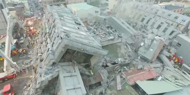 Taïwan : des images de drone et de vidéosurveillance montrent la violence du séisme