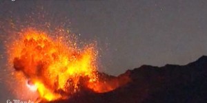 Vidéo d’une éruption volcanique au Japon