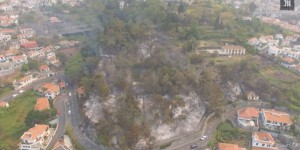 Ile de Madère : vues ariennes des ravages des incendies à Funchal