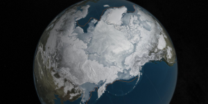 Six mois de fonte de l'Arctique, vue de l'espace
