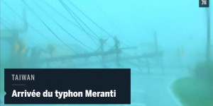 Le typhon Meranti souffle sur Taïwan