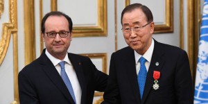 Hollande remet la légion d’honneur à Ban Ki-moon