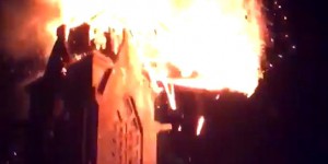Incendie à Rennes : le clocher d'une église part en fumée