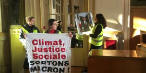 Emmanuel Macron « enlevé » par des militants de la lutte pour le climat dans une mairie parisienne