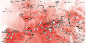 La carte des températures et des événements climatiques extrêmes cet été en Europe
