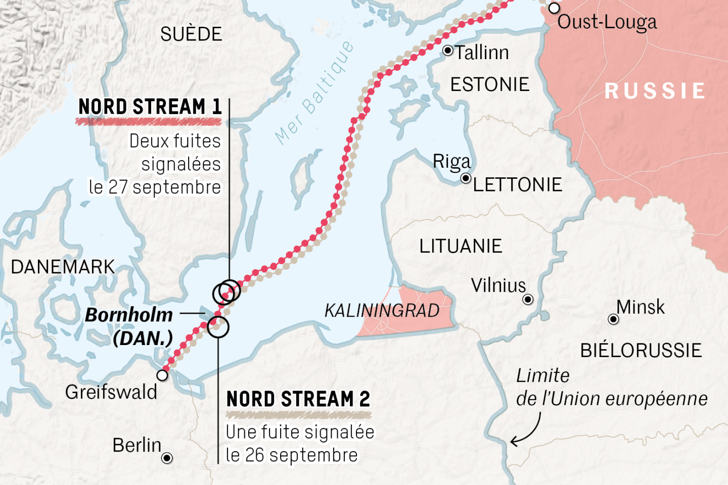 Sabotage présumé de Nord Stream : Suède et Finlande soupçonnent une intervention étrangère, la Russie se défend