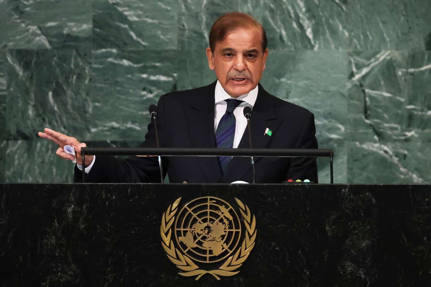 A la tribune des Nations unies, le premier ministre pakistanais dénonce les effets du dérèglement climatique sur son pays