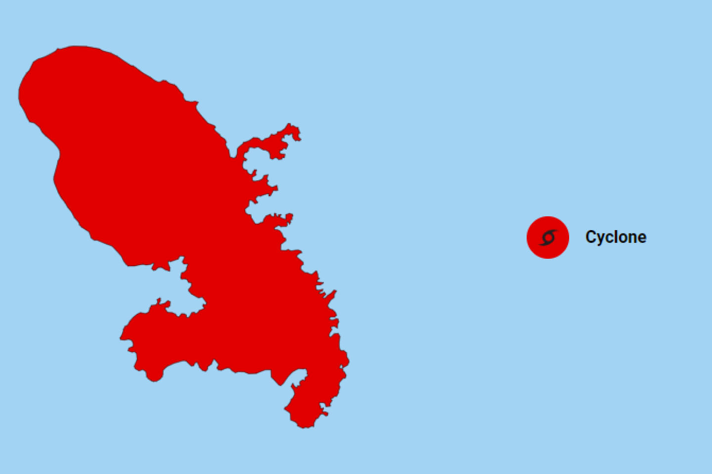 La Martinique en vigilance rouge cyclone à l’approche de la tempête Bret