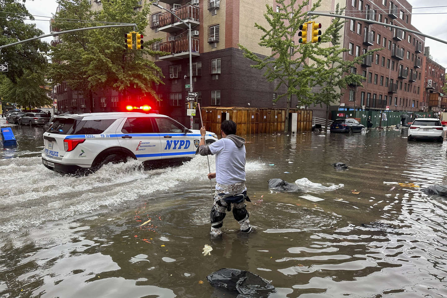 A New York, les infrastructures débordées par des pluies torrentielles