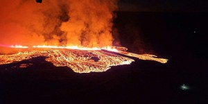 En images : nouvelle éruption du volcan Sundhnjukagigar en Islande