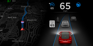1er accident mortel dans une voiture électrique autonome Tesla