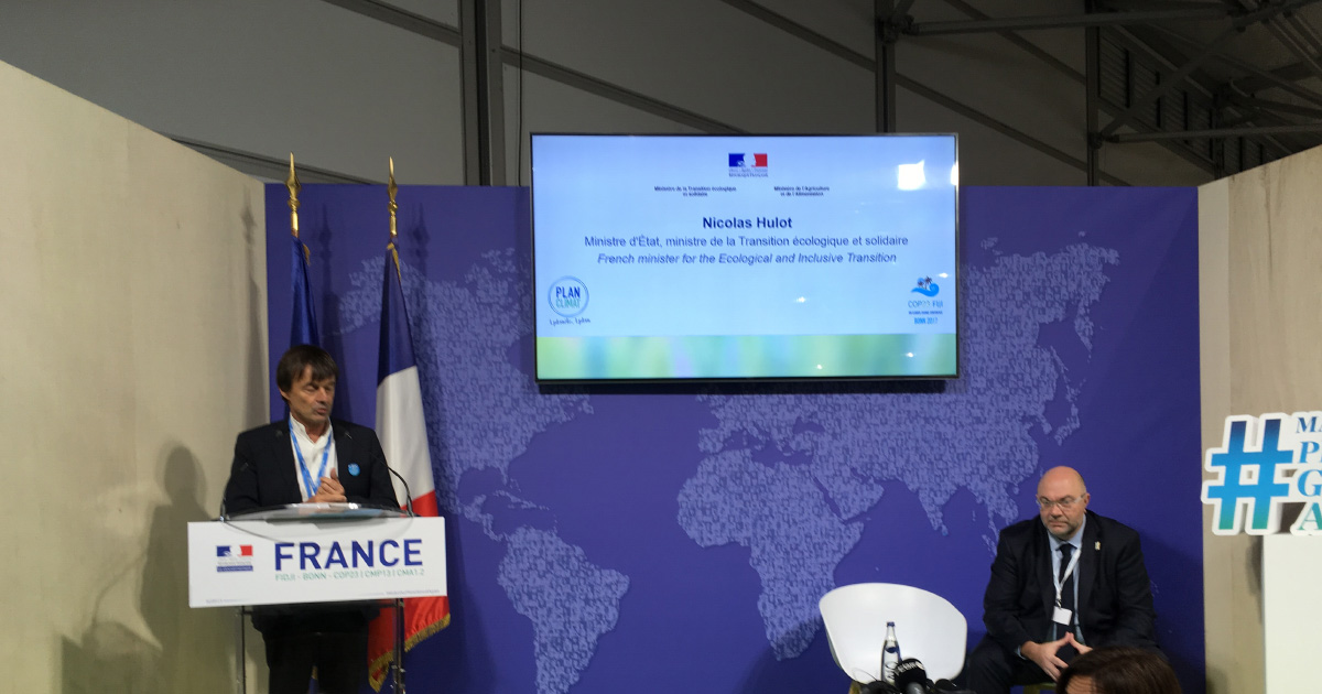 La France va renforcer son soutien au GIEC, annonce Nicolas Hulot