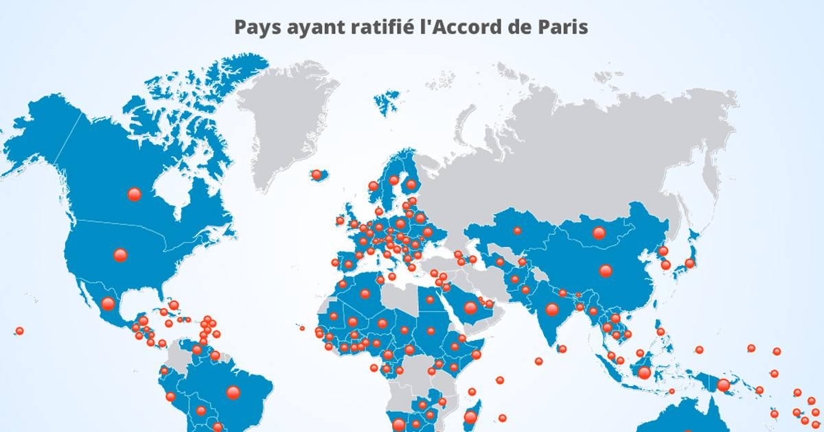 [INFOGRAPHIE] Climat : l'Accord de Paris ratifié par 168 pays