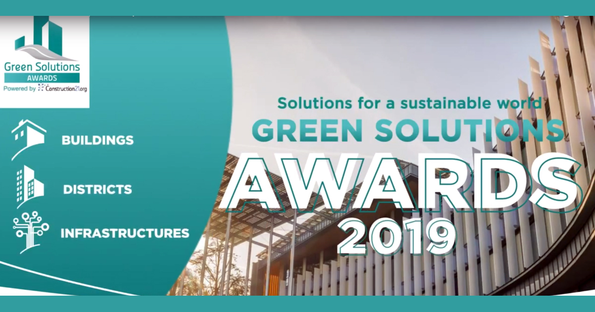 Green solutions awards 2019 : les infrastrutures françaises se distinguent