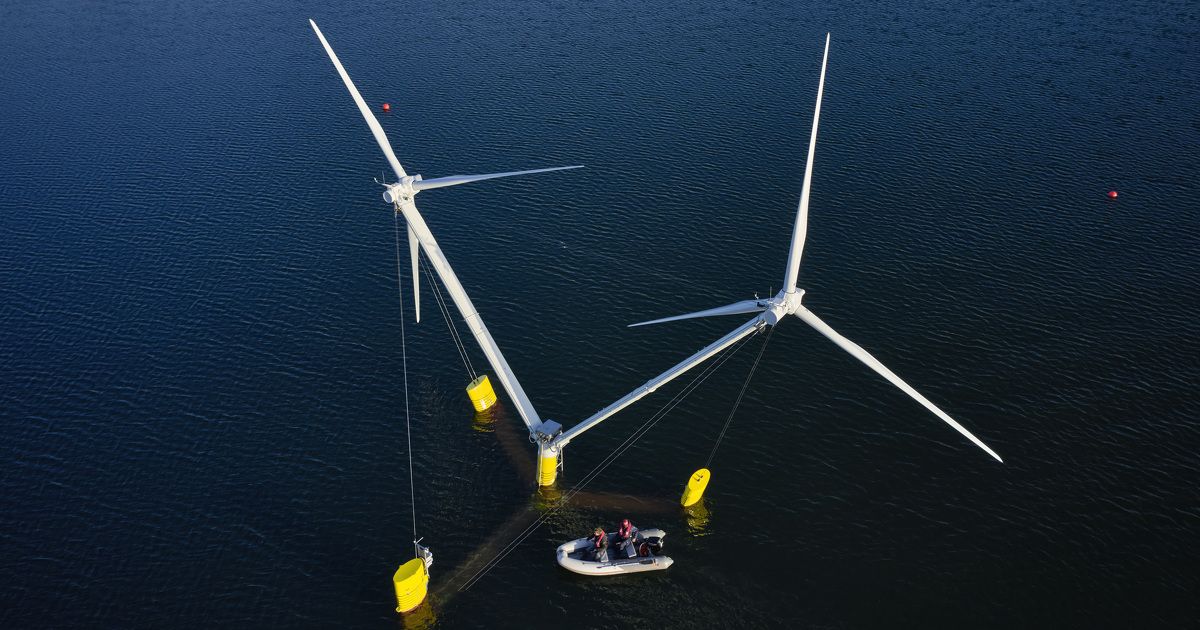 Le rêve d'une éolienne flottante à deux turbines en restera un